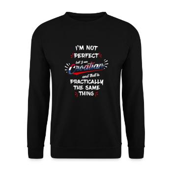 I am Croatian - Unisex Pullover - Schwarz - Vorne - Alina (178cm) & Michal (187cm)