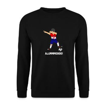 Fußball Kroatien - Unisex Pullover - Schwarz - Vorne - Alina (178cm) & Michal (187cm)
