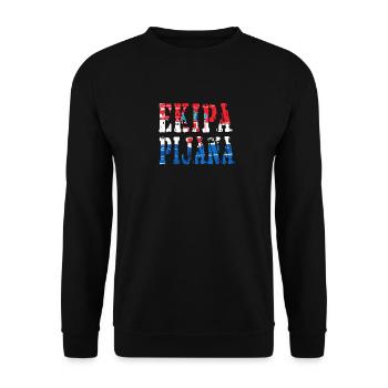 Hrvatska Kroatien Fussball - Unisex Pullover - Schwarz - Vorne - Alina (178cm) & Michal (187cm)