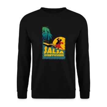 Salsa Dance Salsa Everywhere - Unisex Sweatshirt - black - Front - Alina (178cm) & Michal (187cm)