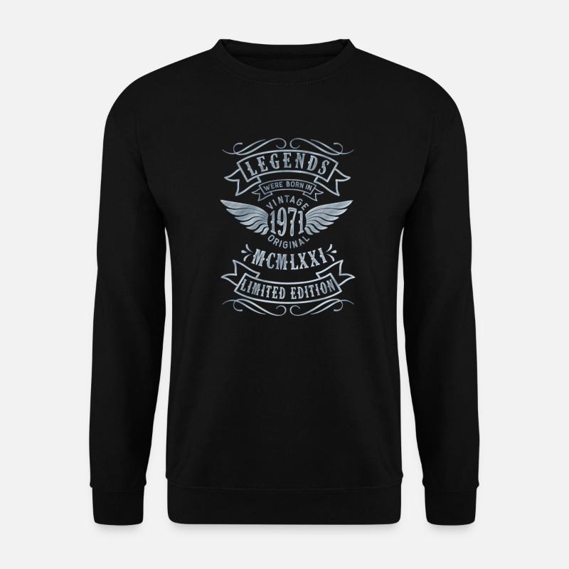 Jahrgang 1971 Geburtstag 1971 Vintage - Unisex Pullover - Schwarz