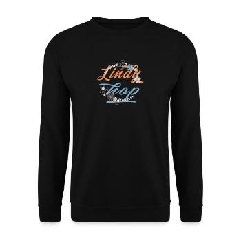 Danse swing Lindy Hop Do The Hop - Sweat-shirt Unisexe - noir - Devant - Alina (178cm) & Michal (187cm)