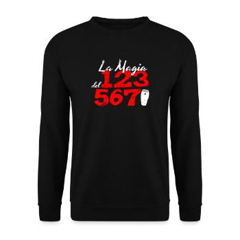 Conga Salsa Musik 123 567 - Unisex Pullover - Schwarz - Vorne - Alina (178cm) & Michal (187cm)