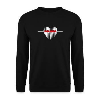 Poland Heart Poland Heartbeat - Unisex Sweatshirt - black - Front - Alina (178cm) & Michal (187cm)