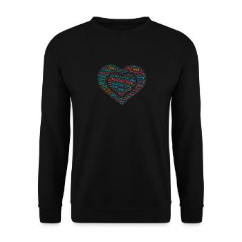 West Coast Swing Dance Heart - Unisex Sweatshirt - black - Front - Alina (178cm) & Michal (187cm)