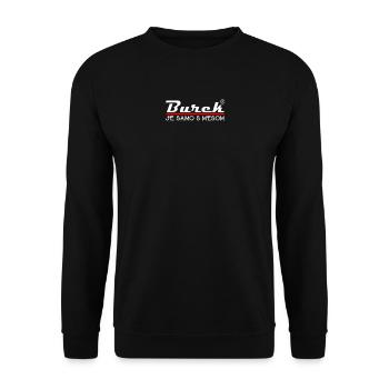 Burek je samo s mesom Balkan - Unisex Sweatshirt - black - Front - Alina (178cm) & Michal (187cm)