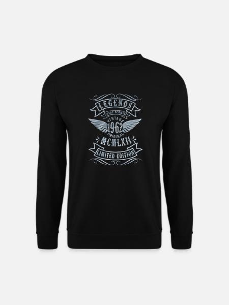 Geboren 1962 60. Geburtstag Original 1962 - Unisex Pullover - Schwarz