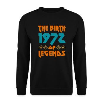 50 Geburtstag Vintage 1972 1972 Metal Style Ugly - Unisex Pullover - Schwarz - Vorne - Alina (178cm) & Michal (187cm)