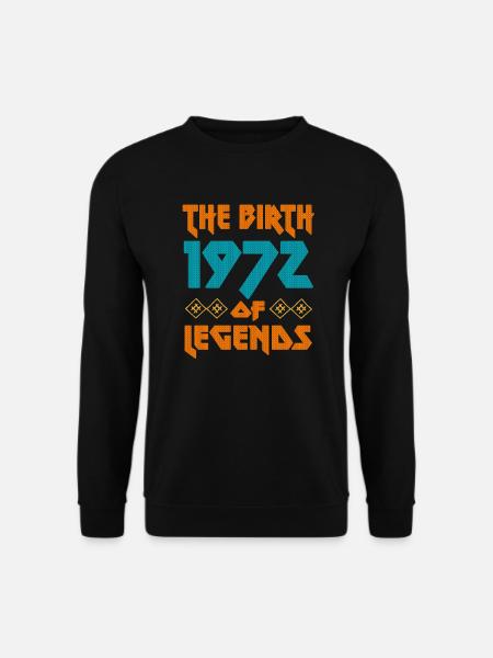 50th Birthday Vintage 1972 Metal Style Ugly - Unisex Sweatshirt - black