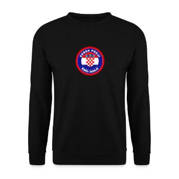 Hrvatska zastava Kroatien Svuda podji kuci dodji - Unisex Pullover - Schwarz - Vorne - Alina (178cm) & Michal (187cm)
