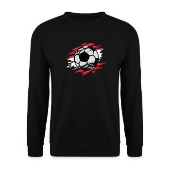 Autriche Football et drapeau autrichien - Sweat-shirt Unisexe - noir - Devant - Alina (178cm) & Michal (187cm)