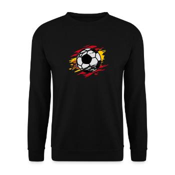 Spain soccer España fútbol - Unisex Sweatshirt - black - Front - Alina (178cm) & Michal (187cm)