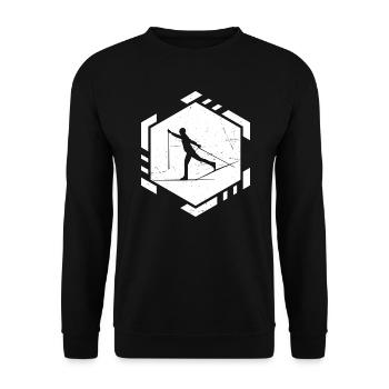 Ski de fond Ski de fond Ski de fond Patinage Ski de fond - Sweat-shirt Unisexe - noir - Devant - Alina (178cm) & Michal (187cm)