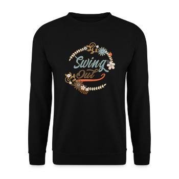 Danse swing Lindy Hop Swing Out - Sweat-shirt Unisexe - noir - Devant - Alina (178cm) & Michal (187cm)