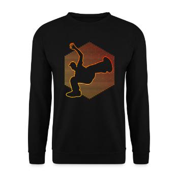 Women's Men's Bboy Hiphop Breakdance Hip Hop - Unisex Sweatshirt - black - Front - Alina (178cm) & Michal (187cm)