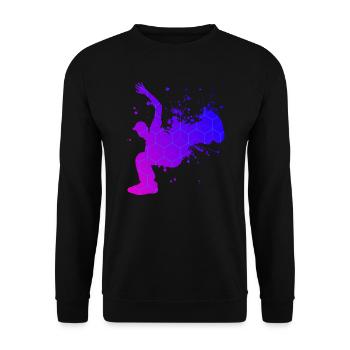 Bgirl Breakdance Break Dance Men's Hiphop - Unisex Sweatshirt - black - Front - Alina (178cm) & Michal (187cm)