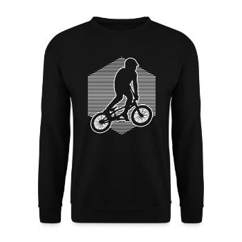 bmx vélo vélo bmx vélo hommes bmx jeune - Sweat-shirt Unisexe - noir - Devant - Alina (178cm) & Michal (187cm)