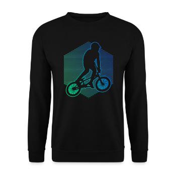 bmx vélo vélo bmx jeune bmx vélo - Sweat-shirt Unisexe - noir - Devant - Alina (178cm) & Michal (187cm)