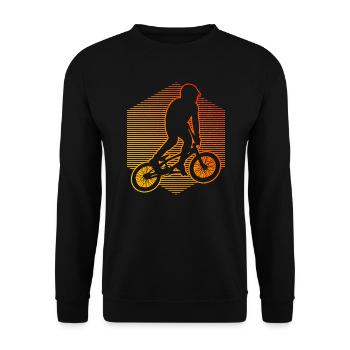 Femmes bmx bike hommes bmx young bmx bike - Sweat-shirt Unisexe - noir - Devant - Alina (178cm) & Michal (187cm)