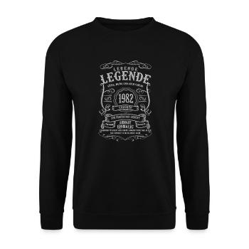 1982 40e anniversaire 1982 millésime - Sweat-shirt Unisexe - noir - Devant - Alina (178cm) & Michal (187cm)