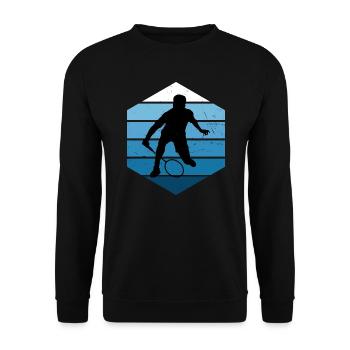 Badminton Player Badminton Men's Badminton Badminton - Unisex Sweatshirt - black - Front - Alina (178cm) & Michal (187cm)