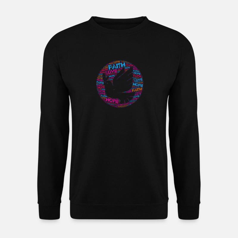 Korinther 13:13 Glaube Hoffnung Liebe - Unisex Pullover - Schwarz