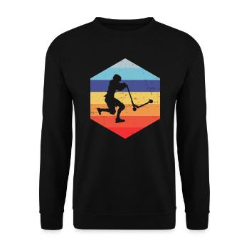 Scooter Pour Hommes Stunt Stunt Scooter Scooter Scooter - Sweat-shirt Unisexe - noir - Devant - Alina (178cm) & Michal (187cm)