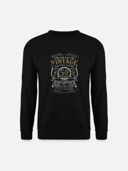 50 Geburtstag Geschenk Vintage 50 Jahre alt - Unisex Pullover - Schwarz