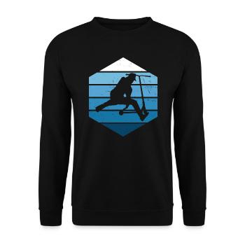 Scooter Stunt Stuntscooter Tretroller Scooter - Sweat-shirt Unisexe - noir - Devant - Alina (178cm) & Michal (187cm)