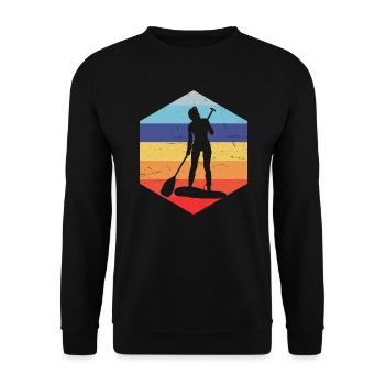 Standup Paddle Paddle Hommes - Sweat-shirt Unisexe - noir - Devant - Alina (178cm) & Michal (187cm)
