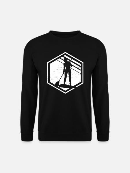 Stand up Paddle Hommes Femmes Stand up Paddle Sanglier - Sweat-shirt Unisexe - noir