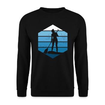 Sup Femme Standup Paddle Standup Paddle - Sweat-shirt Unisexe - noir - Devant - Alina (178cm) & Michal (187cm)