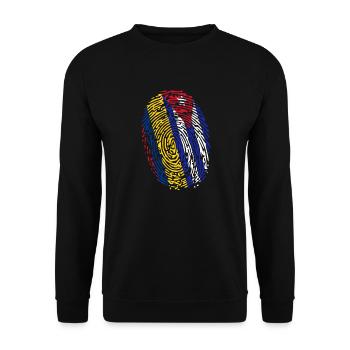 Kolumbianische kubanische DNA Kuba Kolumbien - Unisex Pullover - Schwarz - Vorne - Alina (178cm) & Michal (187cm)