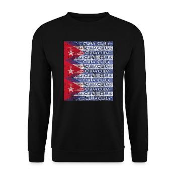 Cuba Cuban flag - Unisex Sweatshirt - black - Front - Alina (178cm) & Michal (187cm)