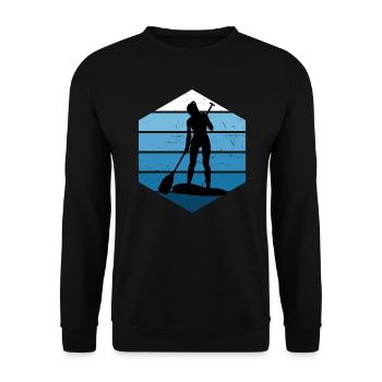 Stand up Paddle Paddle Hommes Femmes - Sweat-shirt Unisexe - noir - Devant - Alina (178cm) & Michal (187cm)