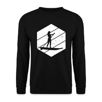 Sup Standup Paddle Stand up Paddle Board - Sweat-shirt Unisexe - noir - Devant - Alina (178cm) & Michal (187cm)