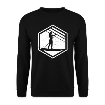 Standup Paddle Standup Paddling Sup Stand up Paddl - Sweat-shirt Unisexe - noir - Devant - Alina (178cm) & Michal (187cm)