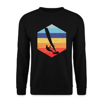 Women's Surfing Windsurf Windsurfing Windsurfer - Unisex Sweatshirt - black - Front - Alina (178cm) & Michal (187cm)