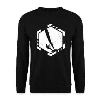 Surfing Surfer Windsurfing Windsurfer Men - Unisex Sweatshirt - black - Front - Alina (178cm) & Michal (187cm)