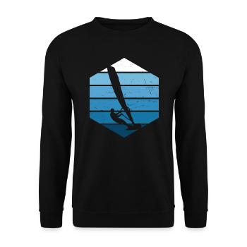 Windsurfing Windsurfer Women Windsurf Surfer - Unisex Sweatshirt - black - Front - Alina (178cm) & Michal (187cm)