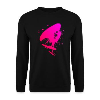 Men foilwing hydrofoil wingsurf wingsurf - Unisex Sweatshirt - black - Front - Alina (178cm) & Michal (187cm)