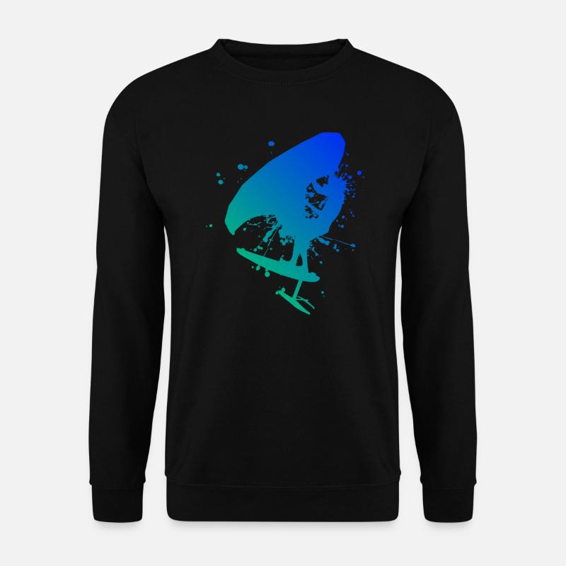 wingfoil hydrofoil wingsurf wingsurfen Herren - Unisex Pullover - Schwarz