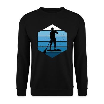 Sup Stand up Paddling Board Standup Paddleboard - Unisex Pullover - Schwarz - Vorne - Alina (178cm) & Michal (187cm)
