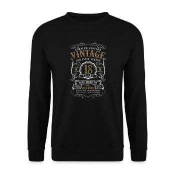 18th birthday gift 18 years - Unisex Sweatshirt - black - Front - Alina (178cm) & Michal (187cm)