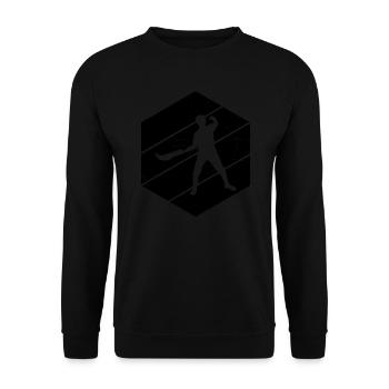 Pelote Basque Pelote vasca Pelote Femme Jai Alai - Sweat-shirt Unisexe - noir - Devant - Alina (178cm) & Michal (187cm)