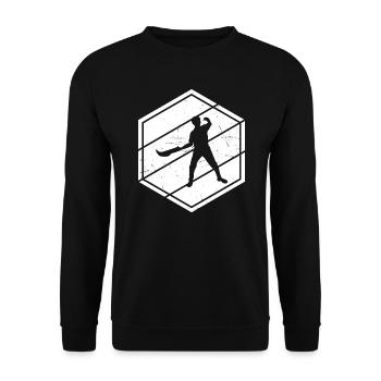 Pelote Basque Pelota vasca Hommes Pelote Femmes - Sweat-shirt Unisexe - noir - Devant - Alina (178cm) & Michal (187cm)