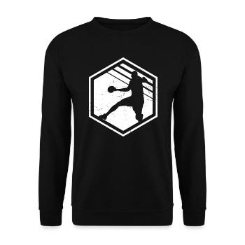 Joueurs de handball masculins Joueurs de handball féminins - Sweat-shirt Unisexe - noir - Devant - Alina (178cm) & Michal (187cm)