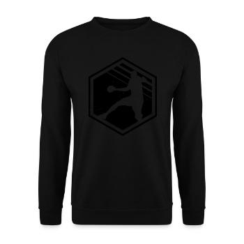 Joueuses de handball masculin Joueurs de handball Handballeurs - Sweat-shirt Unisexe - noir - Devant - Alina (178cm) & Michal (187cm)