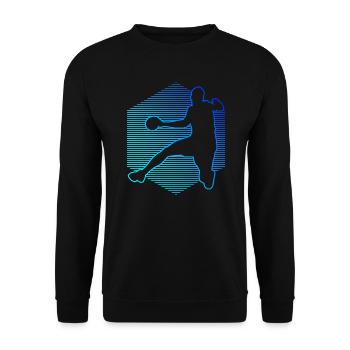 Handball Joueurs de handball Jouer au handball - Sweat-shirt Unisexe - noir - Devant - Alina (178cm) & Michal (187cm)