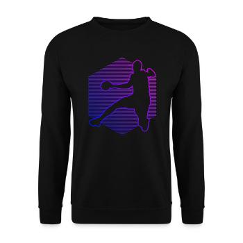 Joueuses de handball Masculin Handballeurs - Sweat-shirt Unisexe - noir - Devant - Alina (178cm) & Michal (187cm)